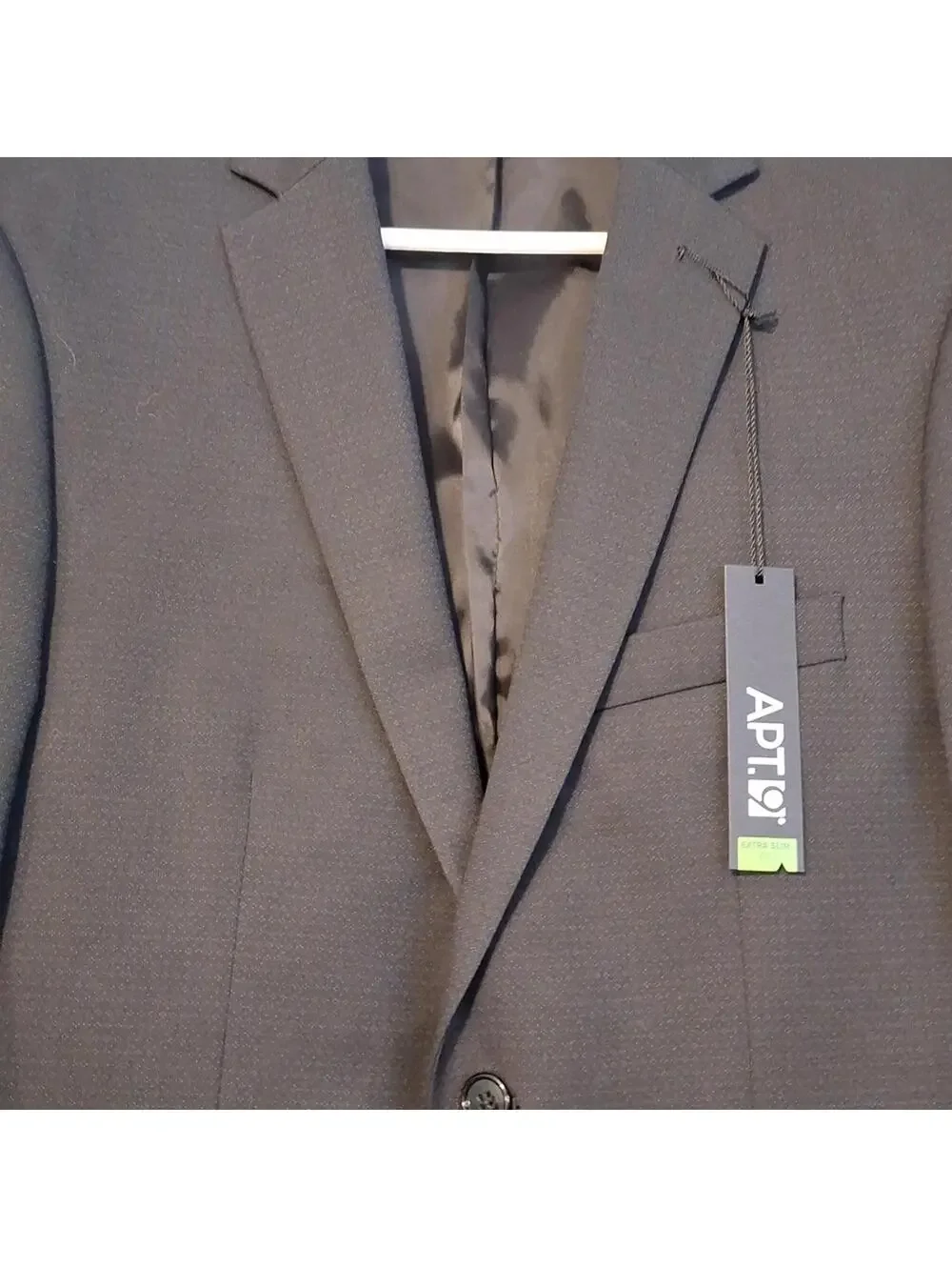 Nwt Apt. 9 Black And Blue Extra Slim Fit Suit Coat Blazer Size 42 Short